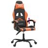 vidaXL Gaming Chair Black and Orange Faux Leather
