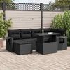 vidaXL Garden Sofa Set Black