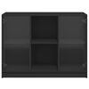 vidaXL Sideboard Black Engineered wood Medium Storage Sideboard