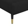 vidaXL Chaise Longue Black Velvet (100% polyester), plywood, metal, foam