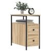 vidaXL Bedside Cabinet Set of 2 Sonoma Oak Engineered Wood, Iron