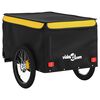 vidaXL Bike Trailer Black and Yellow 66.1 lb Iron