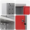 vidaXL Tool Cabinet and Pegboard Set 4 pcs Red 200 x 20 x 115 cm Steel
