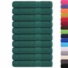 vidaXL Sauna Towel Set of 10 Green 100% Cotton Large Sauna Towel