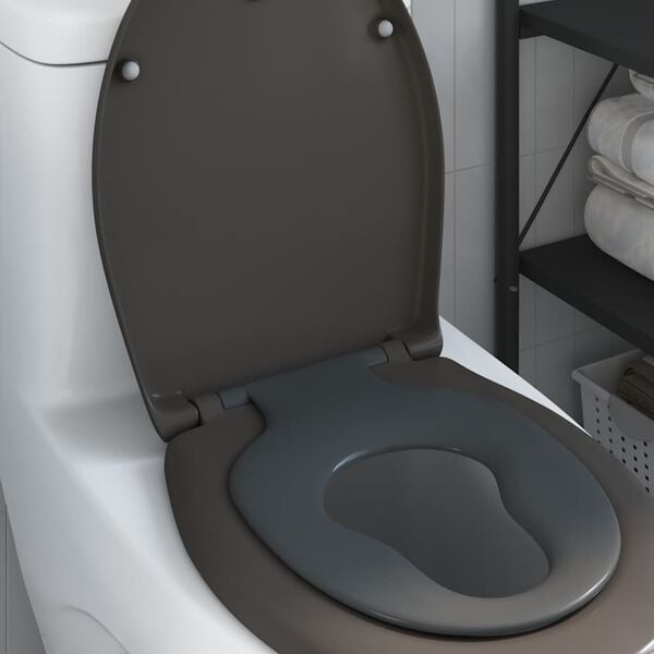 vidaXL Quick Release Toilet suitable for Seat Anthracite