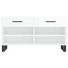 vidaXL Shoe Bench High gloss white Engineered wood, iron
