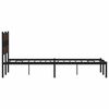 vidaXL Bed Frame Brown Oak Steel, Engineered Wood Double Modern