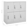 vidaXL Locker Cabinet Set of 5 Light grey Steel Medium Locker Cabinet