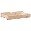 vidaXL Under-bed Drawer Natural Pine Solid Pine Wood 35.4x21.7x6.7 in