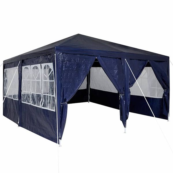 vidaXL Party Tent Blue 157.48 x 157.48 x 104.72 in Polyethylene