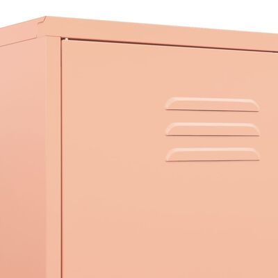 vidaXL Wardrobe Pink 35.4"x19.7"x70.9" Steel