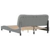 vidaXL Bed Frame without Mattress "Hvar" Light Gray 59.8"x79.9" Fabric