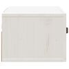 vidaXL Wall-mounted Bedside Cabinet White Solid pine wood Medium