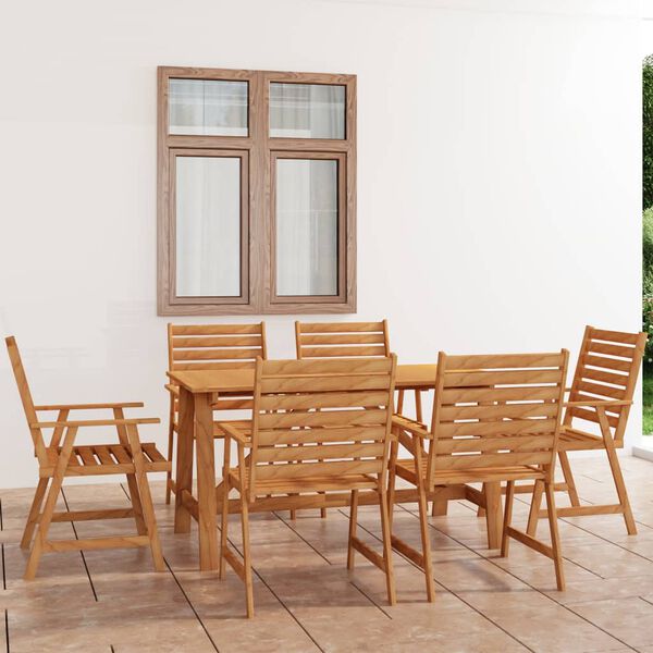 vidaXL Outdoor Dining Set Solid Acacia wood Medium Seats Many