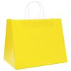 vidaXL Paper Bags 50 pcs with Handles Yellow 32x22x24 cm