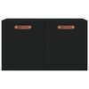 vidaXL Wall Cabinet Black Engineered wood Medium Wall Cabinet