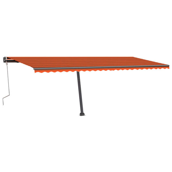 vidaXL Retractable Awning Orange and brown