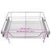 vidaXL Pull-Out Wire Baskets 2 pcs Silver 23.6"