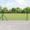 vidaXL Fence with Posts Green 0.4 x 50 m PVC-coated steel