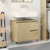 vidaXL Bathroom Sink Cabinet Sonoma oak Engineered wood
