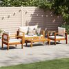 vidaXL Garden Sofa Set Cream White