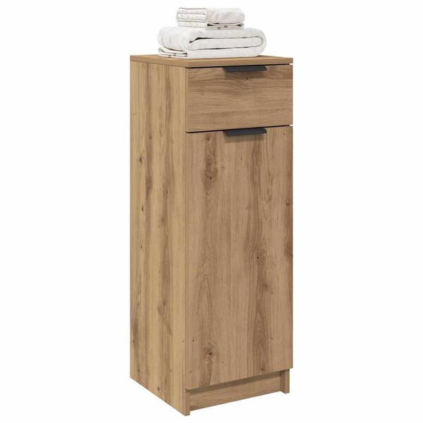 vidaXL Bathroom Cabinet with Door Artisan oak 12.60 x 13.39 x 35.43 in