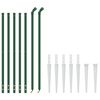 vidaXL Wire Mesh Fence with Spike Anchors Green 3.6&lsquo;x32.8&lsquo;