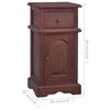 vidaXL Bedside Cabinet Classic Brown Solid Mahogany Wood Medium Storage