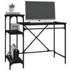 vidaXL Desk Black Engineered wood 41.3 x 19.7 x 35.4 in Industrial