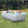 INTEX Above Ground Pool Grey Steel Large Collapsible Above Ground Pool