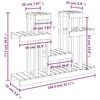 vidaXL Plant Stand Honey Brown Solid Pine Wood Medium Shelving