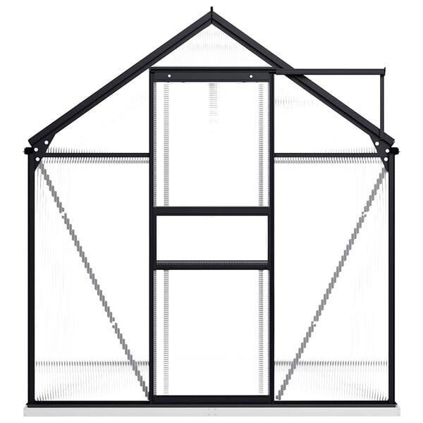 vidaXL Greenhouse Anthracite and Transparent Aluminum and Polycarbonate