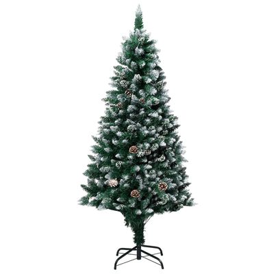 vidaXL Artificial Christmas Tree with LEDs&Ball Set&Pine Cones 59.1"
