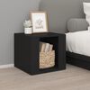 vidaXL Bedside Table Black Engineered wood 16.1x15.7x14.2 in
