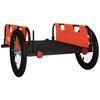 vidaXL Bike Trailer Orange Oxford Fabric and Iron