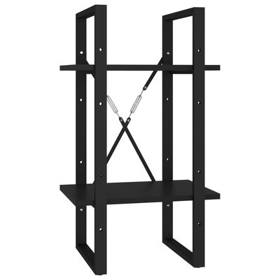 vidaXL 5-Tier Book Cabinet Black 15.7"x11.8"x68.9" Engineered Wood