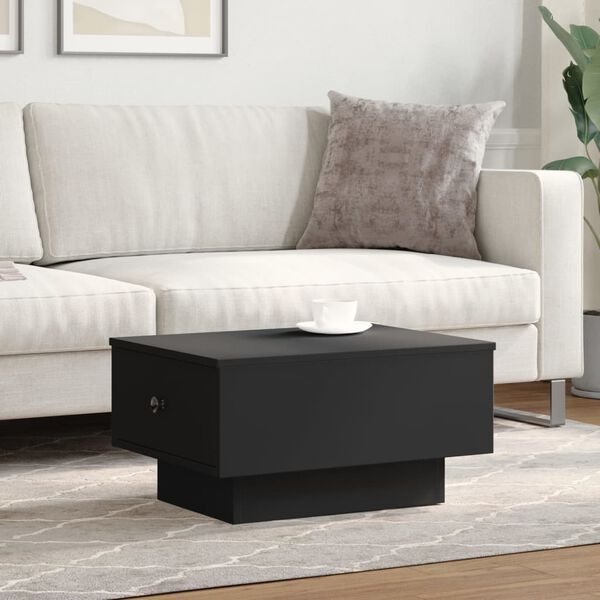 vidaXL Coffee Table Black Engineered wood, metal Medium Coffee Table