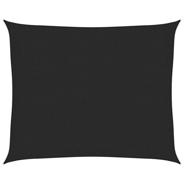 vidaXL Sunshade Sail 1.75 oz/ft&sup2; Black 8.2x9.8' HDPE