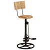 vidaXL Bar Stool Set of 2 Brown and Black Solid mango wood, iron