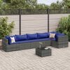 vidaXL Patio Lounge Set Gray, Dark Blue