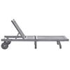 vidaXL Patio Sun Lounger Grey Solid Acacia wood Extra Long