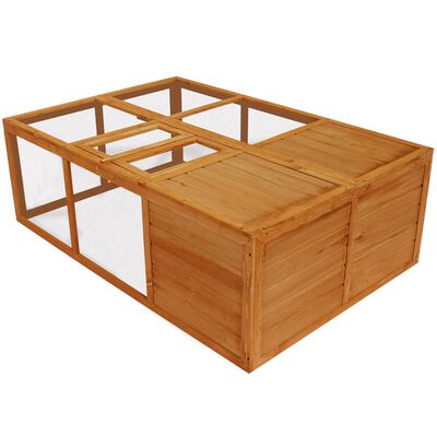 vidaXL Outdoor Foldable Wooden Animal Cage