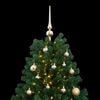vidaXL Artificial Hinged Christmas Tree 150 LEDs & Ball Set 59.1"