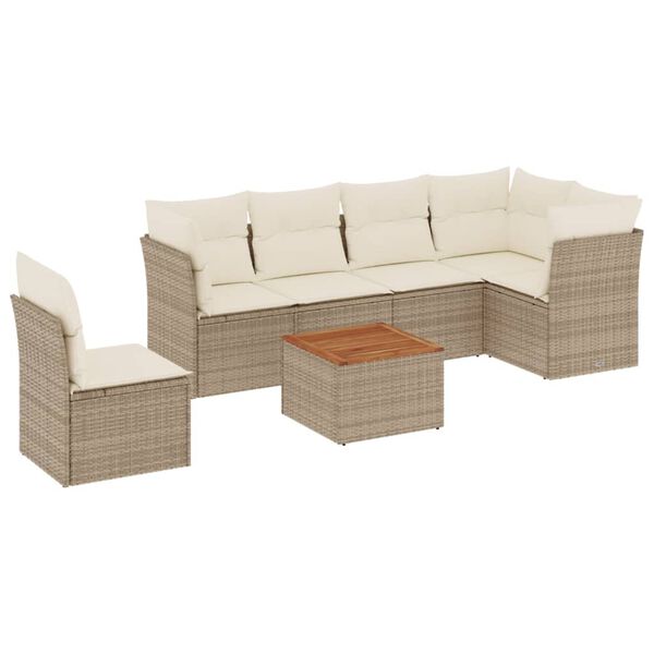 vidaXL Garden Sofa Set Beige