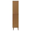 vidaXL Bookcase Brown Solid pine wood Medium Bookcase Rectangular