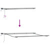 vidaXL Retractable Awning Manual White 157.48" x 118.11" fabric
