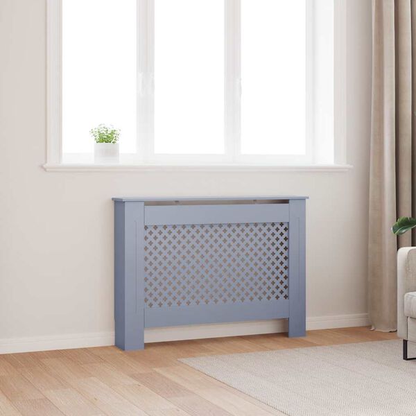 vidaXL Radiator Cover Anthracite 44.1"x7.5"x32.1" MDF