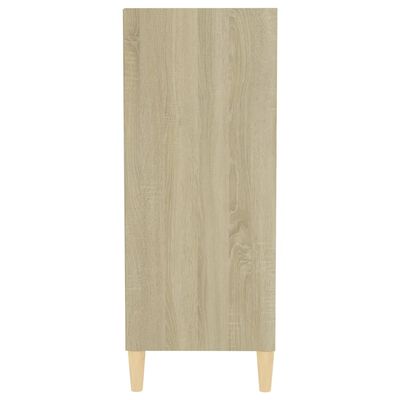 vidaXL Sideboard White and Sonoma Oak 22.4"x13.8"x35.4" Engineered Wood