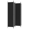 vidaXL 4-Panel Room Divider Black 78.7"x86.6" Fabric
