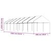 vidaXL Gazebo With Roof White Polyethylene, galvanized steel Large